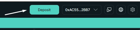 Deposit button in UI